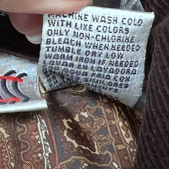 VTG Bill Blass Jeans Corduroy Jacket Brown Button up Pockets Womens Shirt PL - Picture 7 of 9